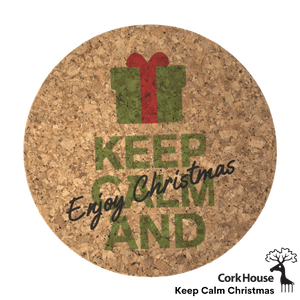 CorkHouse Keep Calm Christmas Winter Seasonal Coasters - Set of 6