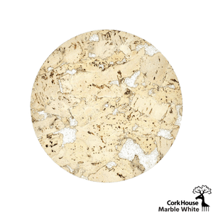 CorkHouse Marble White Cork Turntable Mat