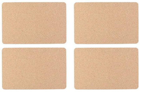 Cork Placemats - Set of 4 - Naturally Anti-Microbial Hypoallergenic Sustainable Eco-Friendly Cork