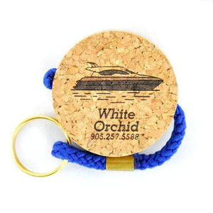 CorkHouse Cabin Cruiser Personalized - Flat Boater’s Cork Keychain