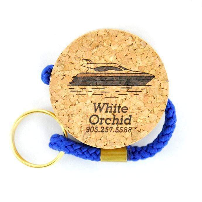 CorkHouse Cabin Cruiser Personalized - Flat Boater’s Cork Keychain