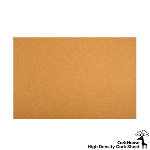 A high density cork sheet in a natural cork tan color. 