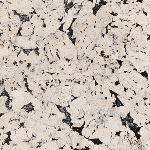 Marble Black Pattern: A clean and modern cork tile made from dyed white cork with dyed black cork accents. 