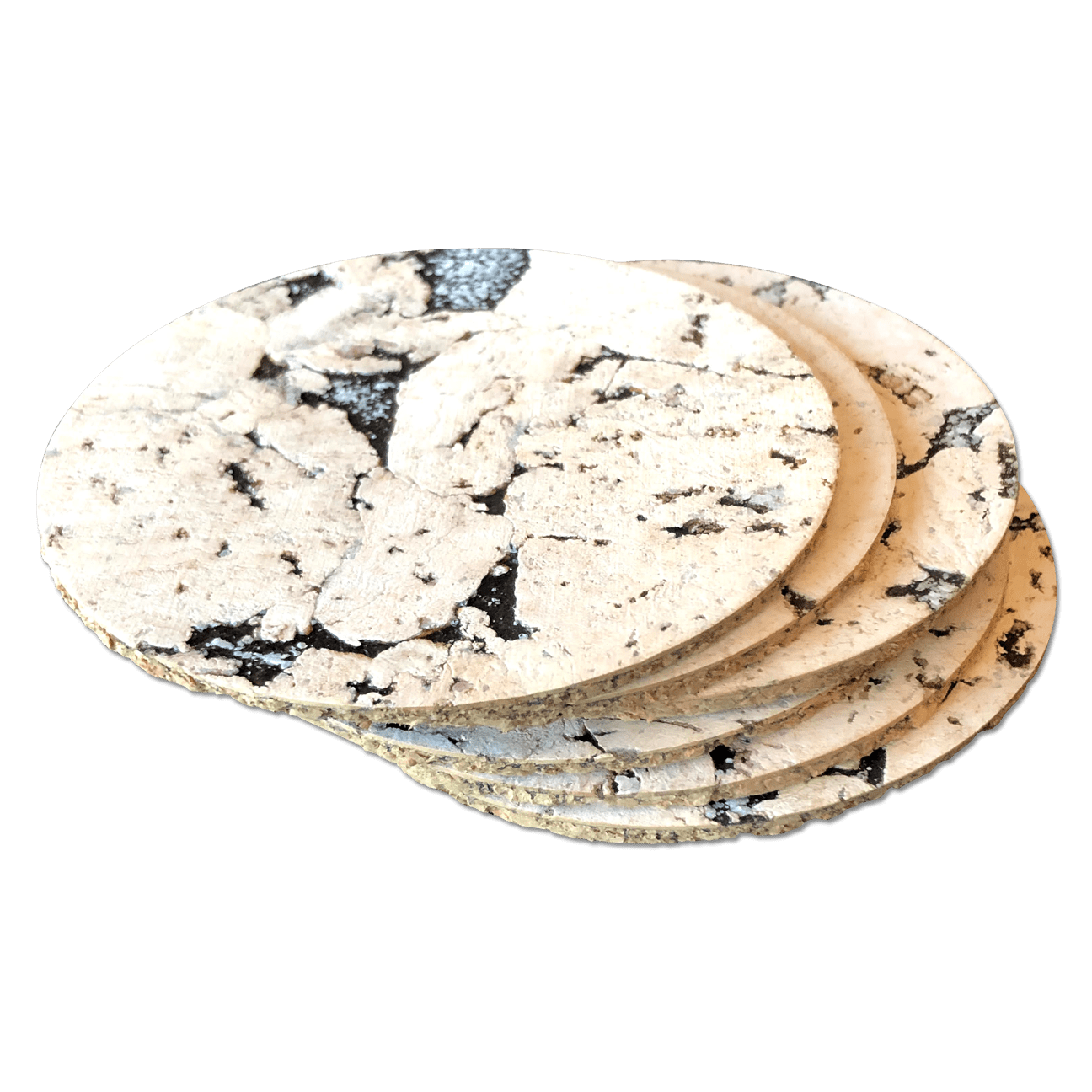 Panchh Rustic Farmhouse Stone & Cork Coasters for Drinks, Absorbent - Set of 6 Coasters with Holder - Best Housewarming Gifts for New Home Ideas - Cut