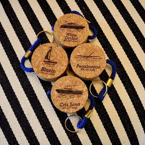 CorkHouse Personalized - Flat Boater’s Cork Keychain