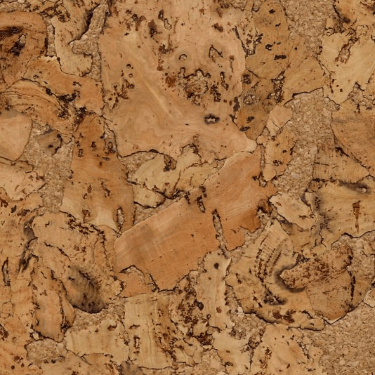 Desert Pattern: This pattern finds the middle ground between rustic and mid century. The warm cork tones from cork splices create a pattern with lots of movement.