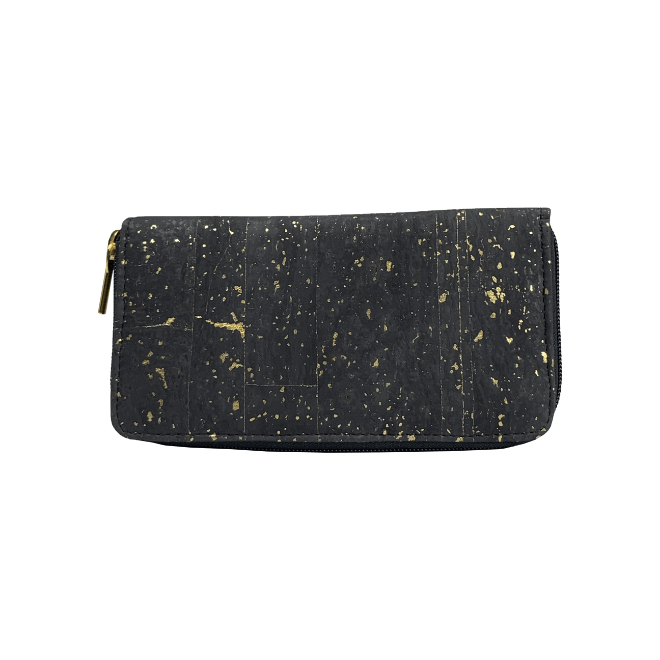 CorkHouse Wallet Golden Black Zip Around Cork Wallet
