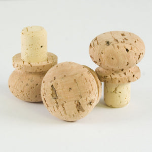 Cork Stopper with Rounded Cork Cap - Naturally Anti-Microbial Hypoallergenic Sustainable Eco-Friendly Cork